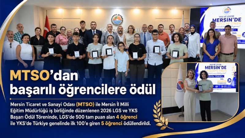 MTSO’dan başarılı öğrencilere ödül