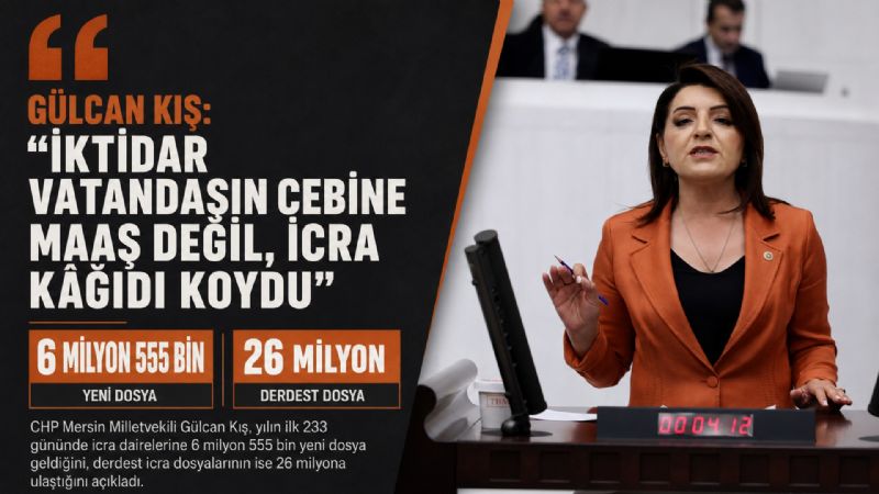 GÜLCAN KIŞ: “İKTİDAR VATANDAŞIN CEBİNE MAAŞ DEĞİL, İCRA KÂĞIDI KOYDU”